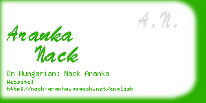 aranka nack business card